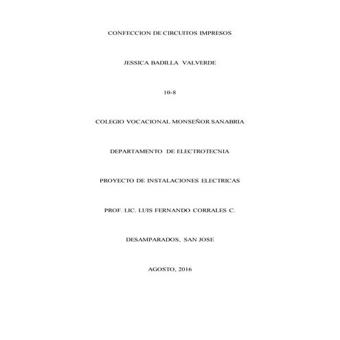 Confeccion de circuitos impresos