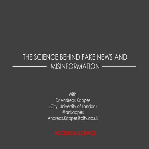 The science behind fake news and misinformation: lessons for effective charit...