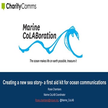 Creating a new sea story - a first aid kit for ocean communications