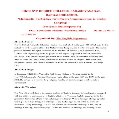 HKES SVP DEGREE COLLEGE, SADASHIVANAGAR, BANGALORE-560080.