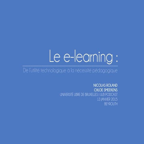 E Learning Presentation | PPT