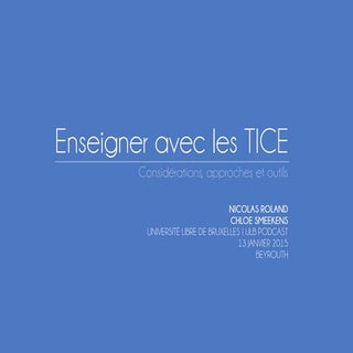 Enseigner avec les TICE : considéra...