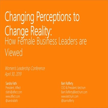 Women's Leadership Conference: Changing Perceptions to Change Reality