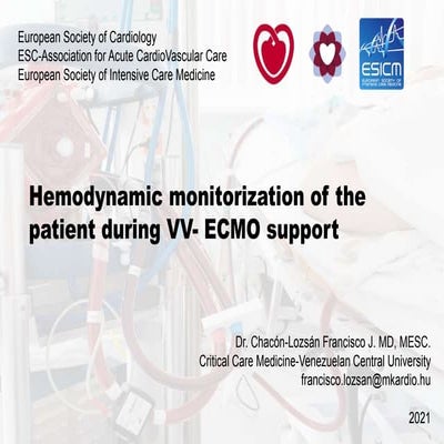 2021 Conference hemodynamic monitoring VV ECMO