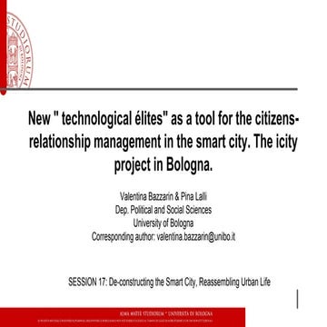 [Conference] new  technological élites  as a tool for the citizens-relations...