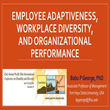 Employee Adaptiveness, Workplace Diversity, and Organizational Performance