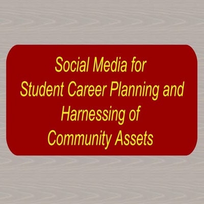 Social Media for Career Early Exploration (updated)
