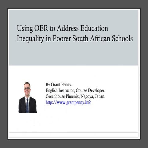 Using OER to Address Income Inequality in Poorer South African Schools