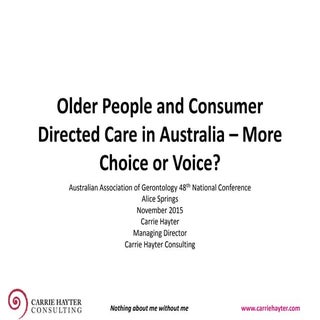 Choice, Voice and Decision Making 