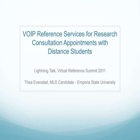 Conferences virtual referencesummit2011