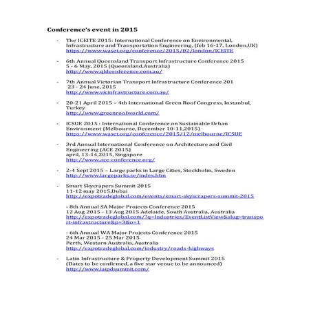 Conference’s event in 2015