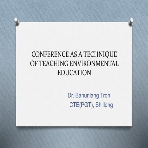 Conference technique in teaching Environmental Education