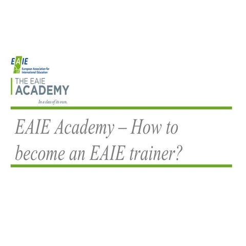 EAIE trainer info session