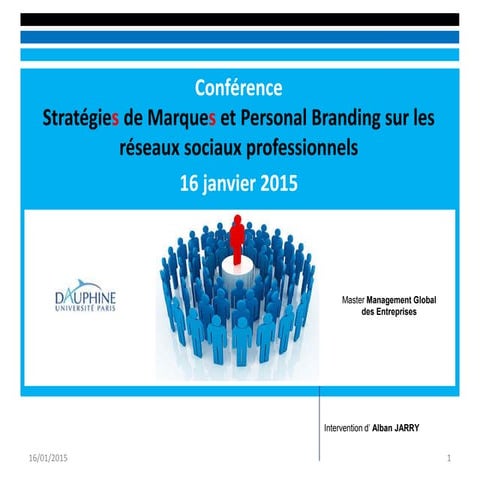 Conférence Université Paris Dauphine - Stratégies de marques et personal bran...