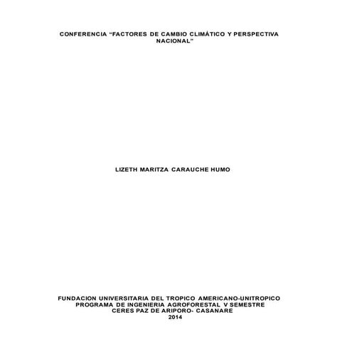 Conferencia cambio climatico