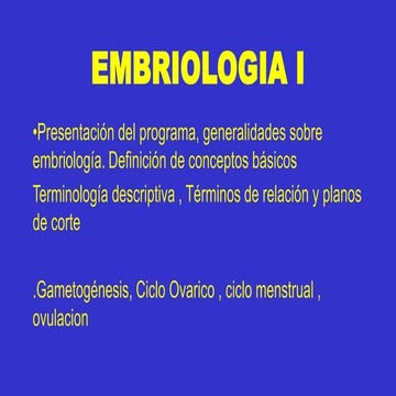 Conferencia 1 de embrilogia i lizette 2018 