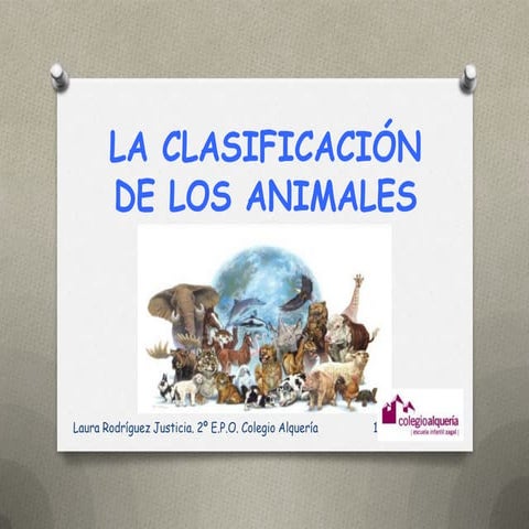 Conferencia 2ºEPO Clasificación Animales