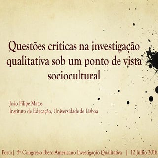Questoes críticas na investigacao q...