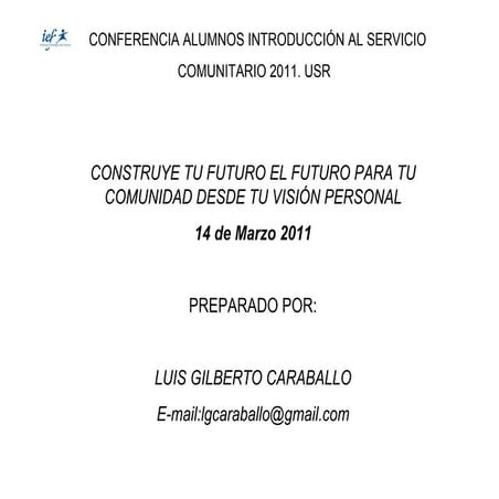 PROSPECTIVA Y SERVICIO COMUNITARIO