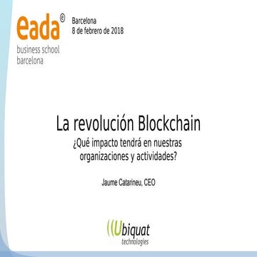 Conferencia blockchain 20180208
