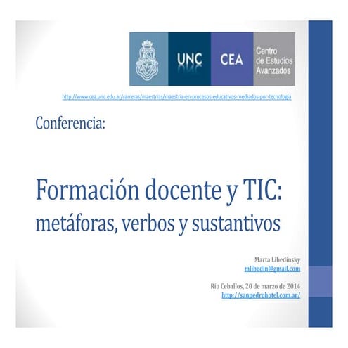 Conferencia córdoba libedinsky 20 de marzo de 2014