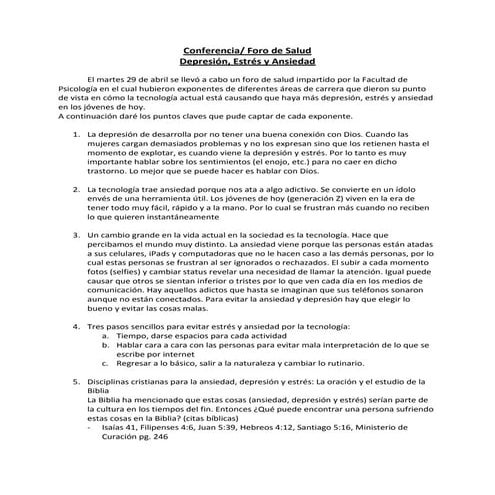 Conferencia de salud 