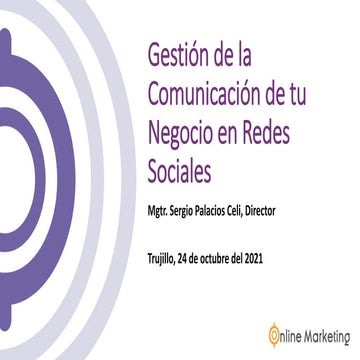 Gestión de la comunicación de tu negocio en redes sociales. 