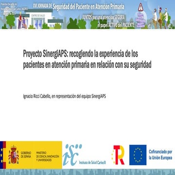 Proyecto SinergiAPS: recogiendo la experiencia de los pacientes en atención p...