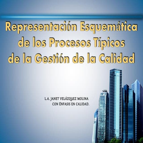 Procesos tipicos de la gestion de calidad | PPT