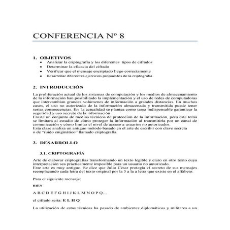 Conferencia n° 8