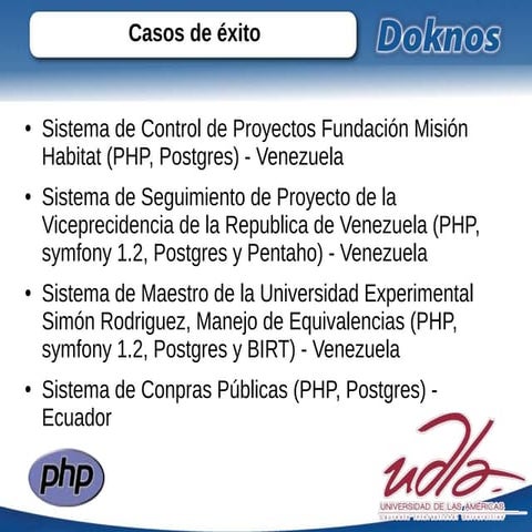 Casos de éxito de PHP