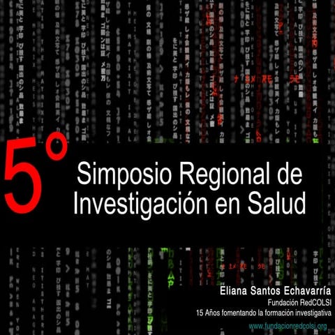 Conferencia Redes de Conocimiento  Eliana Santos Echavarría