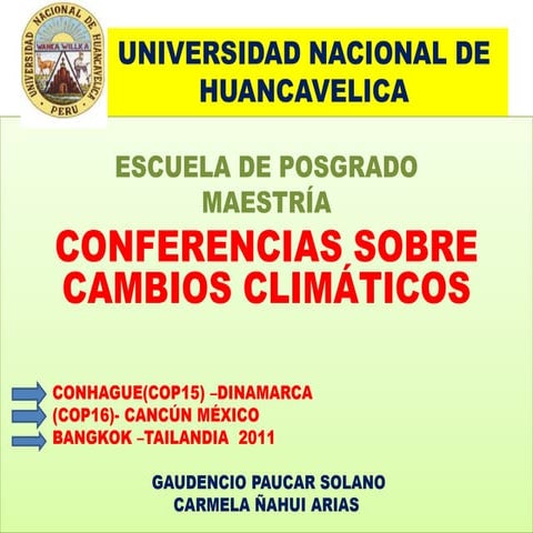 Conferencias de cambios climáticos