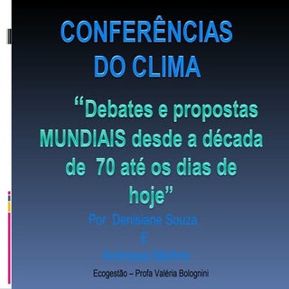 Conferencias Do Clima