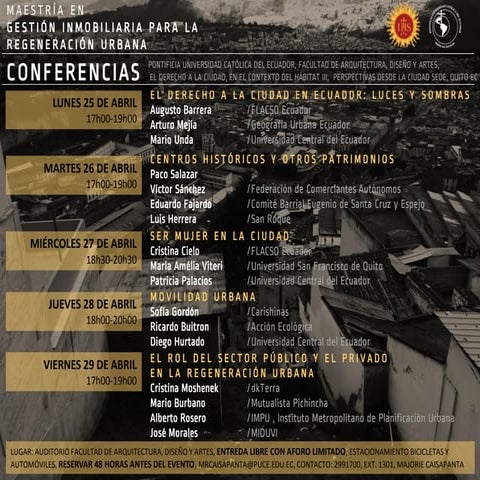 seminario "El derecho a la ciudad en el contexto de Hábitat III: Perspectivas desde la ciudad sede"