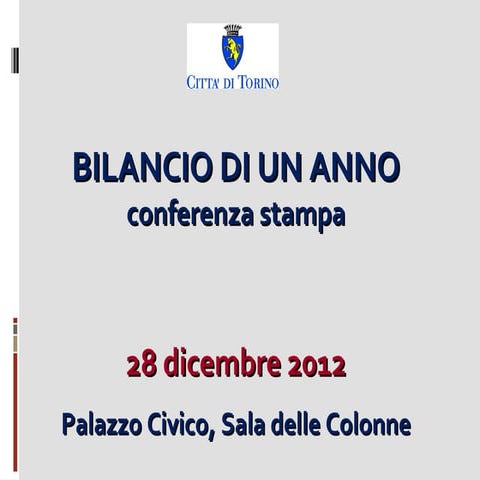 Conferenza fine anno comune torino