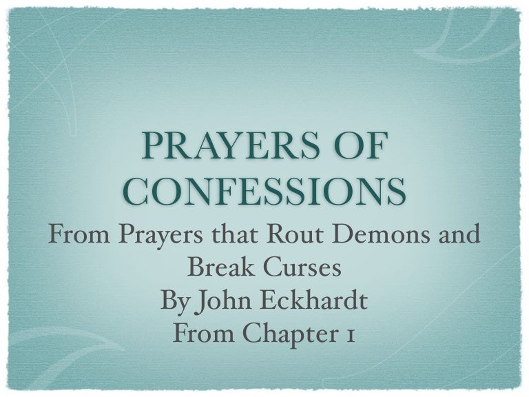 Confession prayers