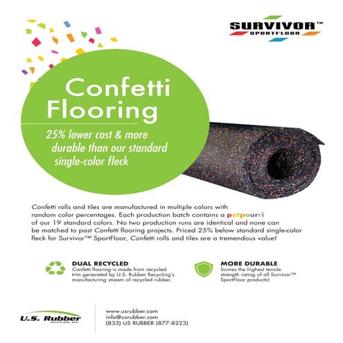 Confetti Rubber Sport Flooring