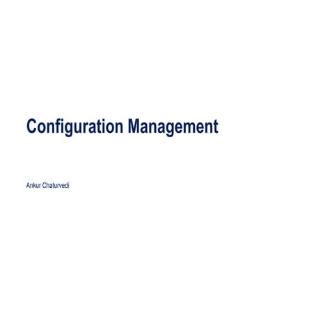 Confguration management training