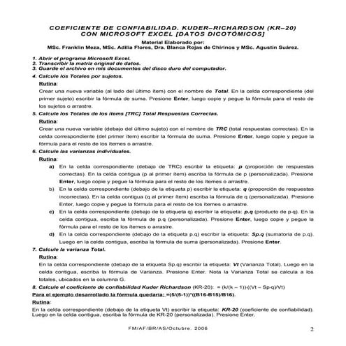 Confiabilidad kuder