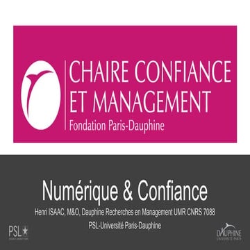 Numérique et Confiance 