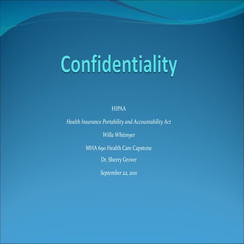 Confidentiality disc 2