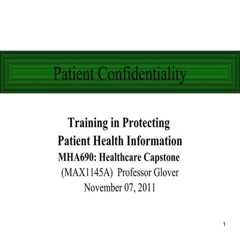 Confidentiality security week 1 assignment