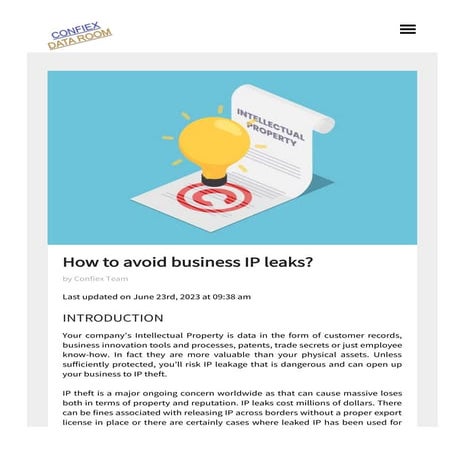 Securing Your Intellectual Property: Preventing Business IP Leaks