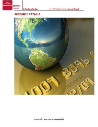 SAP FI AP: Configuration & End User Guide