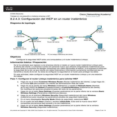 Configuración del wep en un router inalámbrico