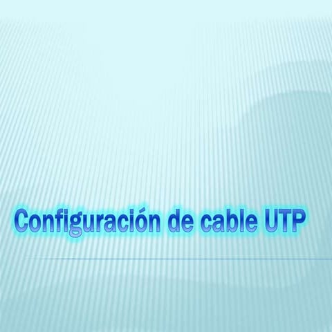Configuración de cable utp