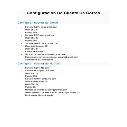 Configuración de cliente de correo  baxin ton_ kevin