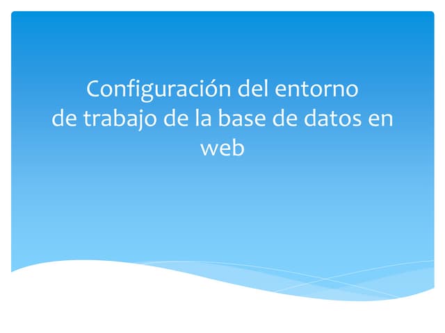 Configuración del entorno