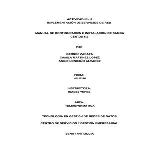 Instalación de SAMBA en CentOS 6.2